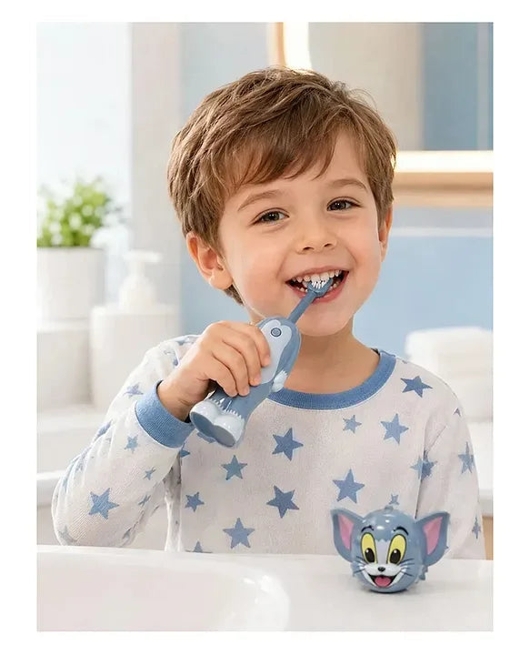 Tom and Jerry Cartoon Character Toothbrush, Adorable Cartoon Toothbrush, Tom and Jerry Kids Dental Car Toothbrush, Cartoon Cat and Mouse Toothbrush