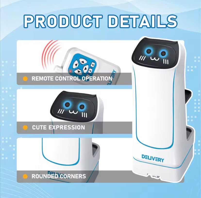 Smart Automatic Food Delivery Robot with Remote Control, Automatic Food & Beverage Serving Assistant, Robotic Waiter for Home and Office