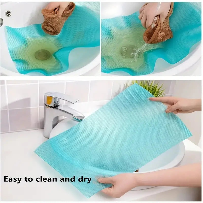 Silicone Fridge Liner, Multifunctional Refrigerator Mat, Anti Frost Waterproof Pad, Non Adhesive Kitchen Drawer and Cabinet Liner EVA Fridge Mats for Shelf, Washable Liners for Home Kitchen