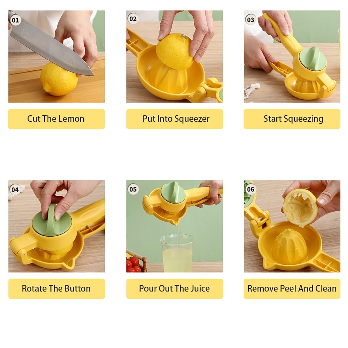 Rotational Fruity Squeezer, Hand Press Squeezer, Manual Citrus Juicer, Household Manual Press Type Juicer, Multifunctional Handheld Portable Extrusion Juicer, Dual Action Lemon Citrus Press