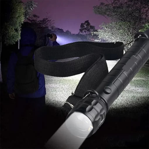 Strong Police Flashlight, Portable Photography Flashlight, Hard Light Zoom Photo Lantern, Metal Reflector Flashlight, Lantern Outdoor Patrol Flashlight, Powerful Handheld Flashlight for Camping