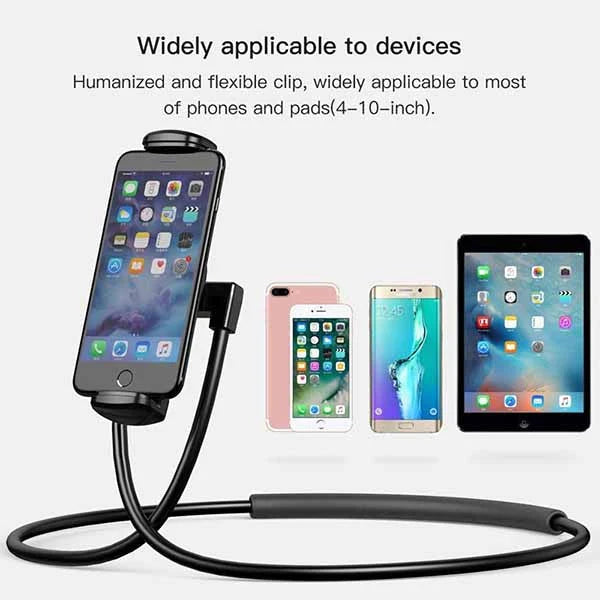 Lazy Neck Mobile Holder, Flexible Mobile Phone Holder, 360 Degree Adjustable Hanging Bendable Lazy Holder, Multifunction Universal Long Arm Bracket, Universal Cell Phone Hanging Stand, Adjustable 360 Degree Phones Holder Stand