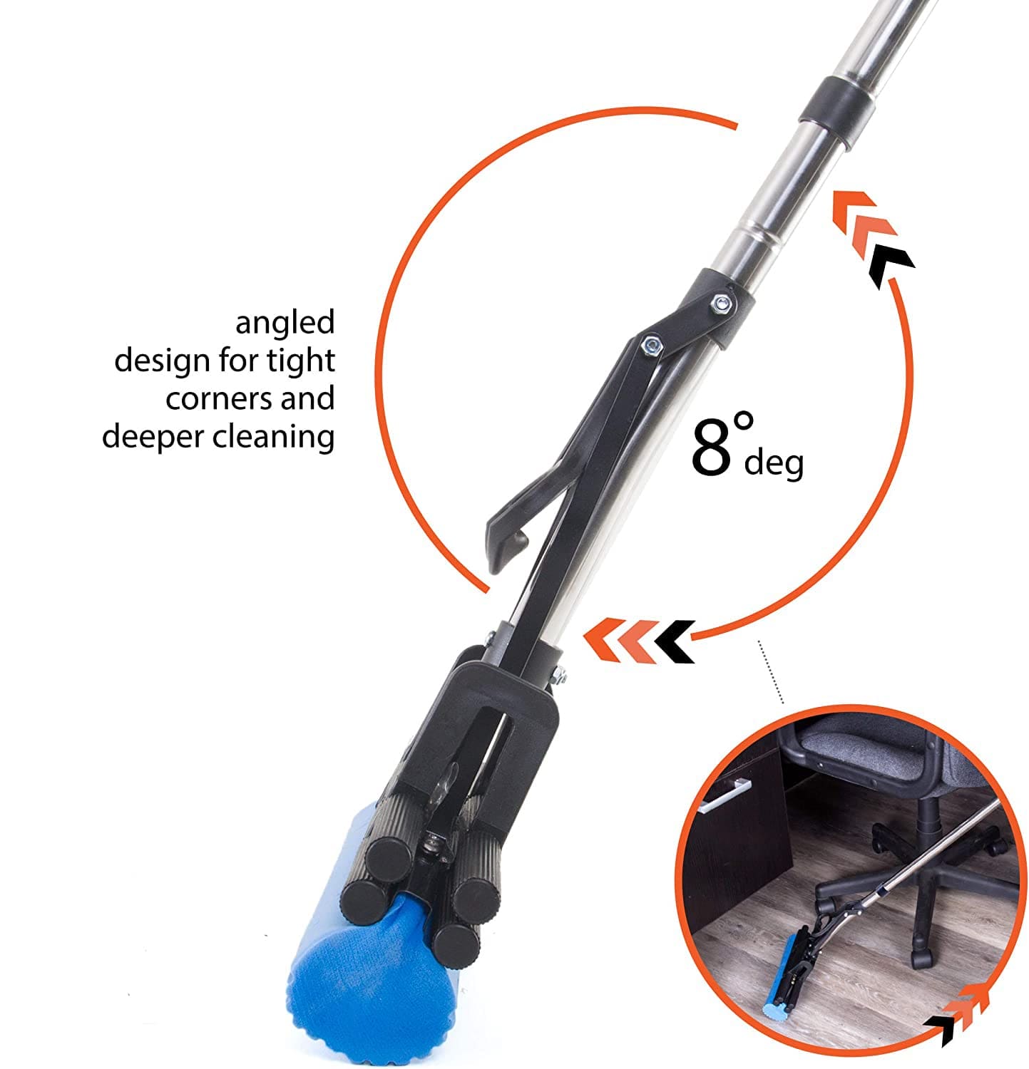 Foamic Sponge Squeezy Mop, Double Roller Sponge Foam Mop, Telescopic Folding Type Mop, Floor Cleaning Squeeze Mop, Telescopic Handle Squeegee Absorber Sponge, Home Floor Kitchen Living Room Bathroom Cleaning Tools