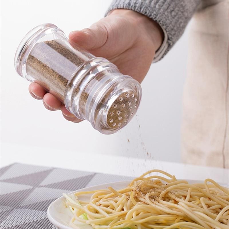 Acrylic Salt And Paper Shaker, Cooking Pepper Powder Sugar Salt Seasoning Jar, Kitchen Tool Creative Toothpick Box, Plastic Salt And Pepper Shakers, Reusable Spice Pepper Container with Lids