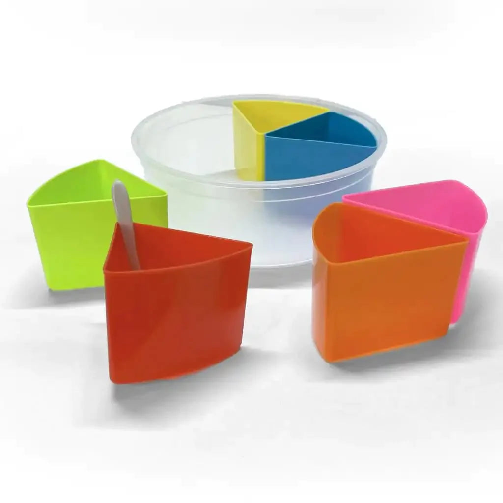 Sweety Portion Box, Six Cell Spice Organizer, Transparent Plastic Storage Box, Multi Compartment Adjustable Container, Multipurpose Storage Box