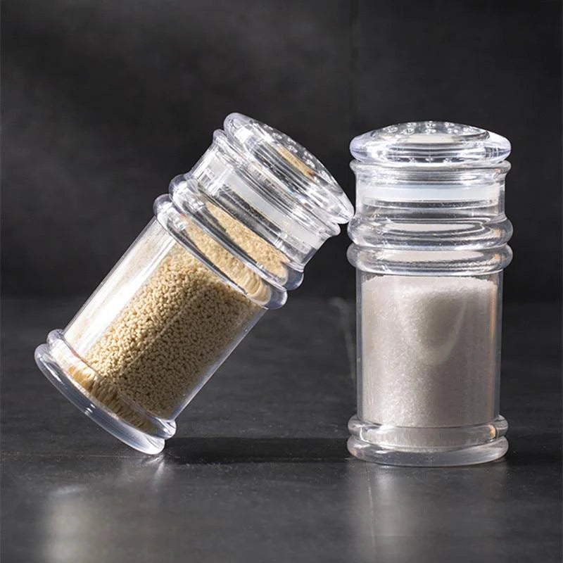 Acrylic Salt And Paper Shaker, Cooking Pepper Powder Sugar Salt Seasoning Jar, Kitchen Tool Creative Toothpick Box, Plastic Salt And Pepper Shakers, Reusable Spice Pepper Container with Lids