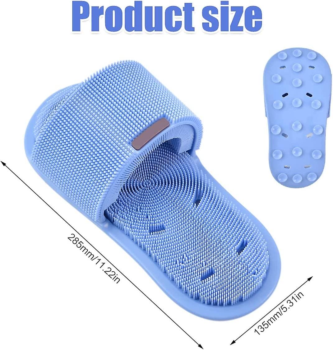 Home Massage Slipper, Foot Rubbing Silicone Slipper, Suction Cup Massager Slippers, Non Slip Suction Cup Foot Relief Massager Cleaner for Men and Women, Shower Feet Cleaning Brush