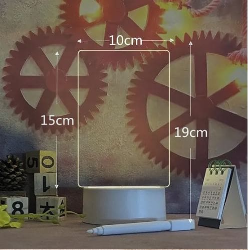 Writing Led Lamp, Led Note Board, Acrylic Erasable Message Small Board, Creative Led Night Light USB Message Board With Pen, Decoration Night Lamp, Rewritable Message Board with Warm Soft Light, LED Photocopying Table Drawing Board