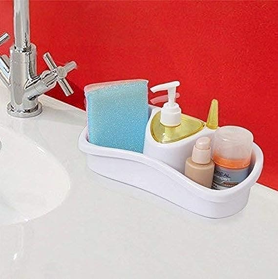 Snip Soap Dispenser With Sponge Holder, Dish Washing Soap Dispenser, Multi Utility Soap Sponge Storage for Bathroom Kitchen Basin, Titiz Soap Dispenser with Sponge Holder
