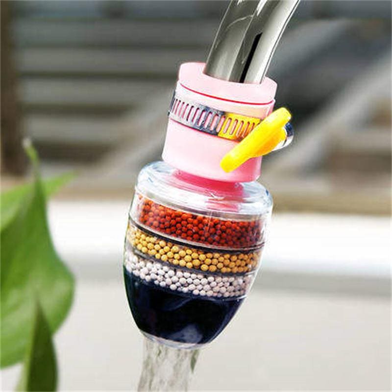 Water Purifier Tap, Water Filter Nozzle, Household Kitchen Home Carbon Faucet, Multi Layer Fine Faucet Filter, 6 Layer Faucet Filter, Universal Kitchen Faucet Water Tap Heads, Anti Spill Water Saving Water Filter for Kitchen Home Bathroom
