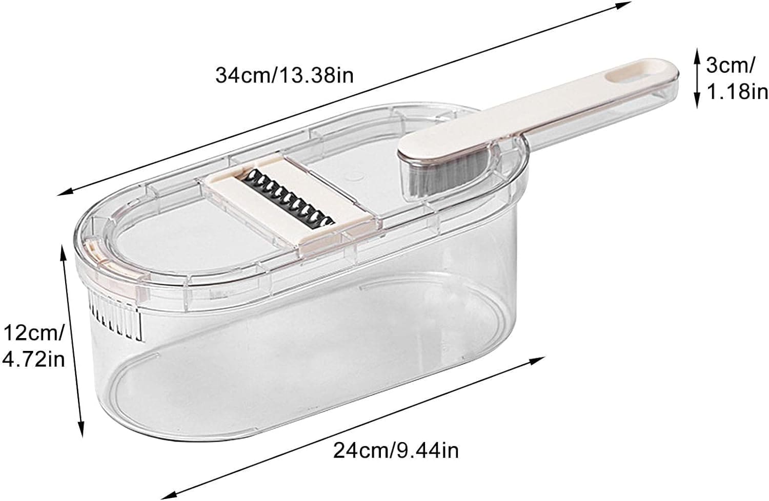 Multifunctional Vegetable Stinger, Vegetable Slicer Chopper Cutter Shredder with Storage Box, Vegetable Cutter With Basket, Hand Guard Potato Grater With Storage, Vegetable Chopper With Container, Transparent Slicer Shredder And Cutter