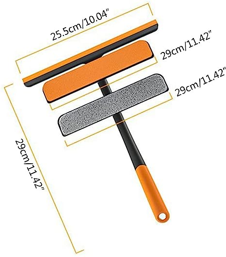 3 In 1 Multifunctional Wiper Brush, Glass Wiper Cleaning Scrubber With Duster, Adjustable Handle Window Cleaner Wiper, Net Screen Cleaning Brush, Household Bathroom Kitchen Glass Scraper Cleaner, Rotatable Silicone Squeegee