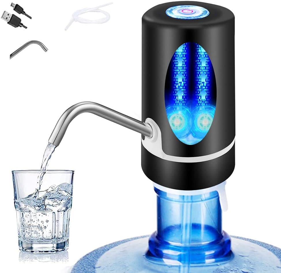 Double Pump Water Dispenser, Portable Intake Water Dispenser, Universal Pumping Artifact Bucket, Electric Rechargeable Low Noise Water Bottle Dispenser, Simple Drinking Water Bottle Pump
