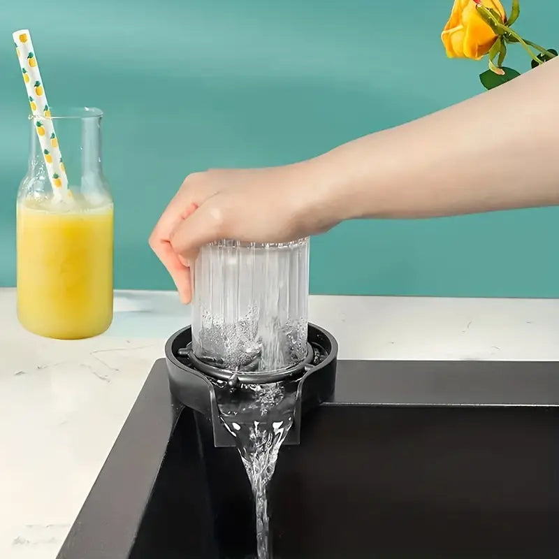 Automatic Cup Washer, Faucet Glass Cleaner For Kitchen Sink, Bar Glass Rinser Coffee Pitcher, Washer Bottle Rinser Wash Cup Tool, Faucet Bar Glass Rinse, Kitchen Sink Accessories Sets Glass Rinser, High Pressure Glass Cleaner