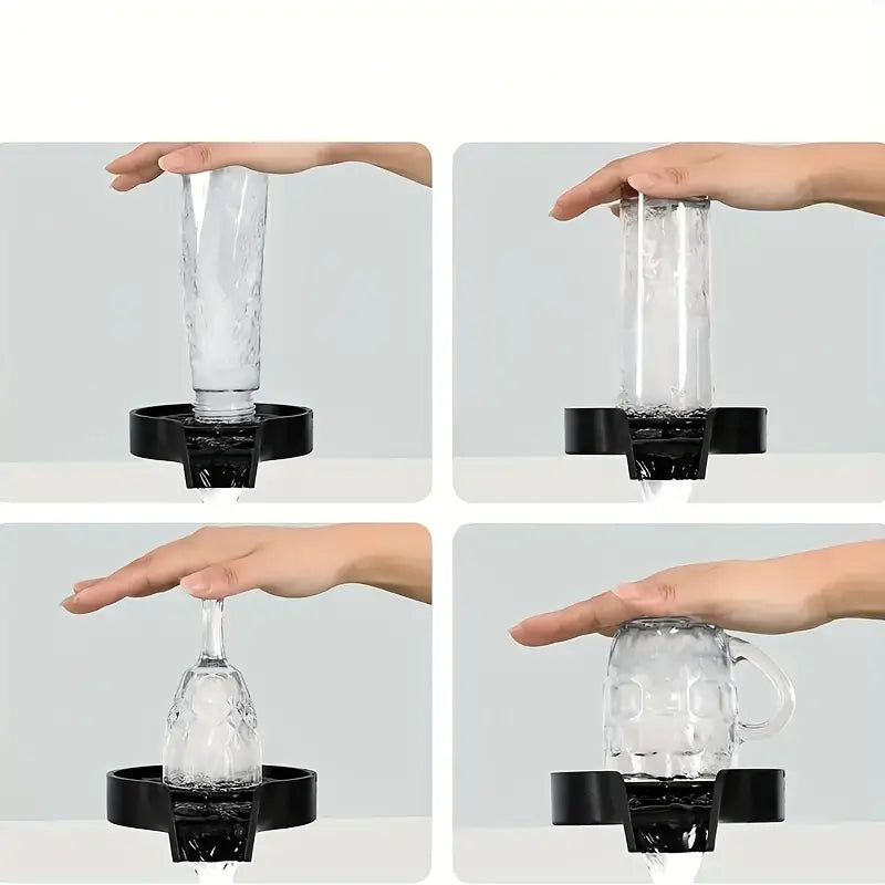 Automatic Cup Washer, Faucet Glass Cleaner For Kitchen Sink, Bar Glass Rinser Coffee Pitcher, Washer Bottle Rinser Wash Cup Tool, Faucet Bar Glass Rinse, Kitchen Sink Accessories Sets Glass Rinser, High Pressure Glass Cleaner
