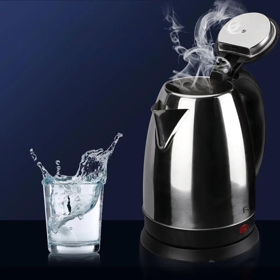 2L Stainless Steel Electric Kettle, Electric Teapot Water Boiler, Samovar Tea Thermos Pot, Anti Over Heat Thermal Mug, Portable Travel Water Boiler, Household Quick Heating Hot Water Boil Kettles, Electric Automatic Cut Off Jug Kettle