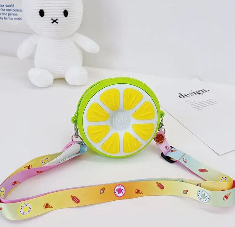 Fruity Shoulder Bag, Kids Clutch Bag, Sling Bag For Girls, Travel Cross Body Bag, Mini Cross Body Bags, Soft Stuffed Shoulder Bags For Girls, Elegant Women Crossbody Bags