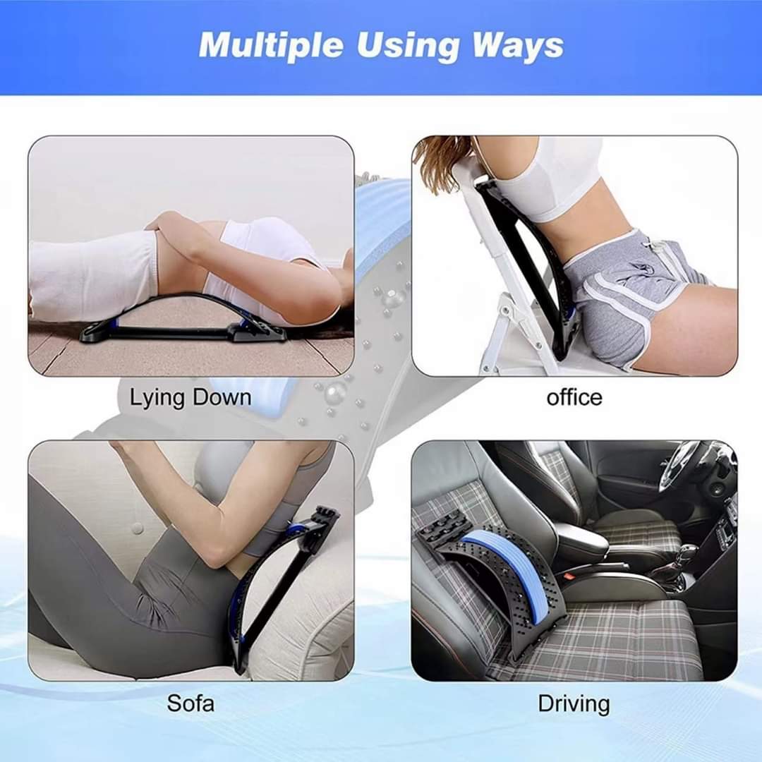 Magnetic Back Stretcher, Magic Back Support Spine Stretcher with Foam Pad, Back Massager Stretcher, Multi Level Back Stretcher, Back Stretching Device, Back Massager for Bed, Magic Stretch Fitness Lumbar Support, Spinal Curve Back Stretcher