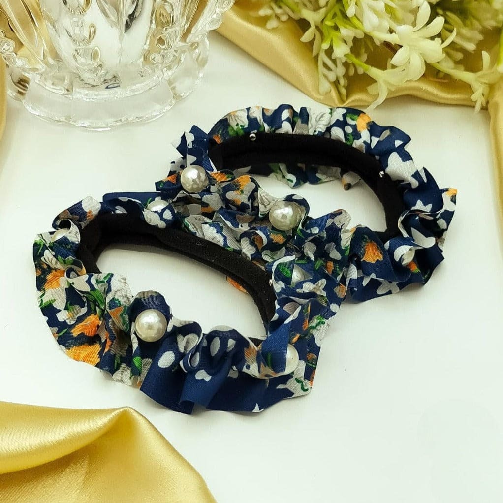 Pack of 6 Hair Scrunchies, Elastic Bands Ponytail Holder, Ties Rope Chiffon Headband, Anti-Hair-Breakage Ponies Set for Girls, Women