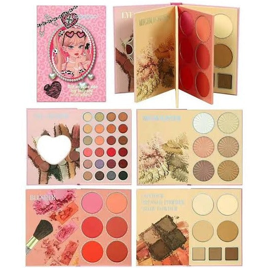 All In One Makeup Book, 4 In 1 Beauty Palette, Eyeshadow Highlighter Blusher Palette