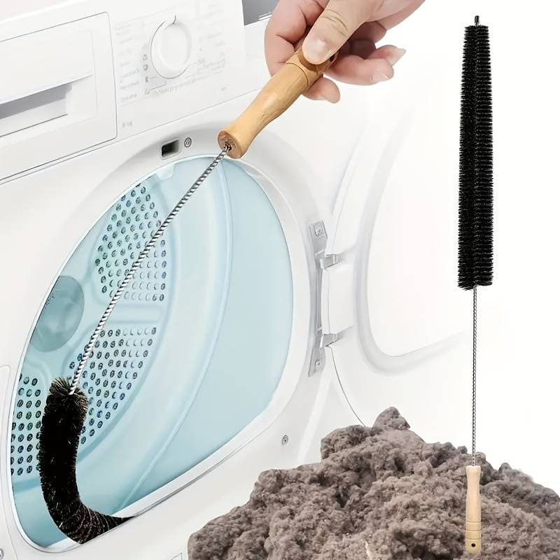 Bendable Vent Cleaning Brush, Wooden Handle Nylon Duster Brush, Flexible Long Multipurpose Duster, Household Coil Curling Brush