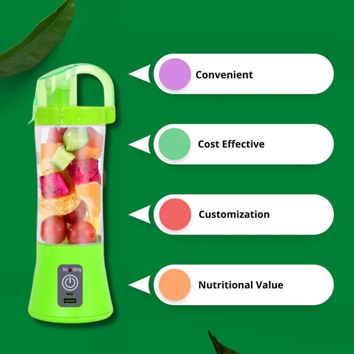 Portable Sipper Blender, Automatic Vegetable Fruit Juice Maker Cup, 380ml Blender Juicer Cup, Electrical Mini Juice Blender, Multifunction Mixer Fruit Smoothie Blender, Portable Cordless Fruit Juicer, Mini USB Blender, Home Cup Blender