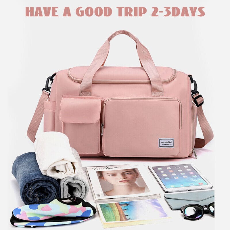 Personal Sports Duffle Bag, Large Capacity Travel Luggage Bag, Multifunctional Trip Splash Proof Luggage Bag, Men Women Fashion Shoulder Bag, Multi Pockets Waterproof Shoe Cabinet Bag