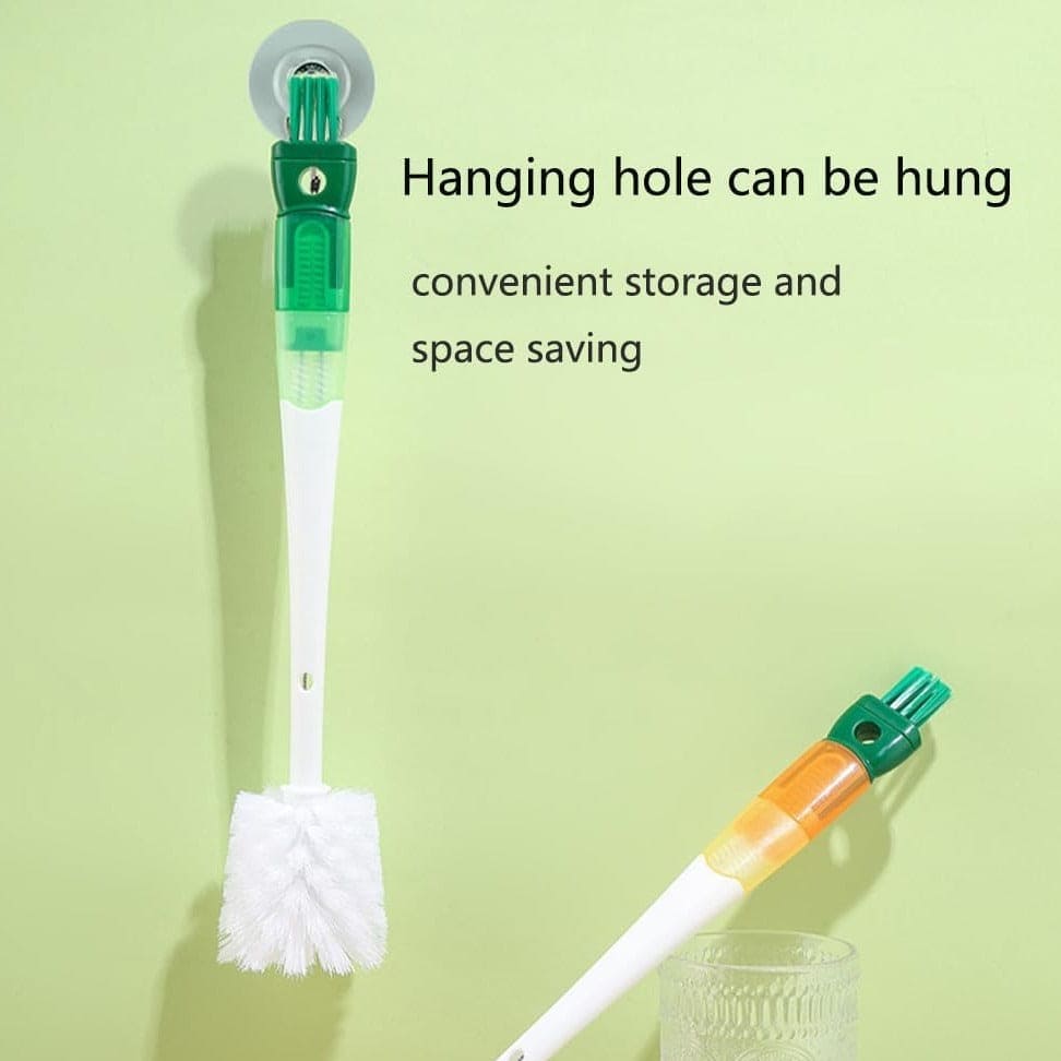 5 In 1 Cup Cleaning Brush, Multifunctional Long Handle Cup Wash Brush, Portable Clean Up Water Bottles Brush, Silicone Cup Cleaning Brush, Bottle Cleaning Brush Kit, Insulation Cleaning Brush, Ergonomic Grip Cup Brush, Groove Cleaning Brush
