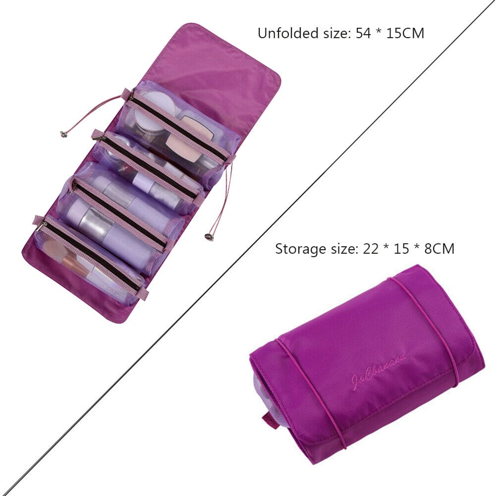 4 In 1 Foldable Mesh Bag, Separable Toiletry Storage Bag Organizer, Multifunctional Women Cosmetic Bag, Travel Organizer Foldable Hanging Nylon Wash Storage Bag, Portable Makeup Bag Toiletry Pouch, Portable Detachable Wash Pouch