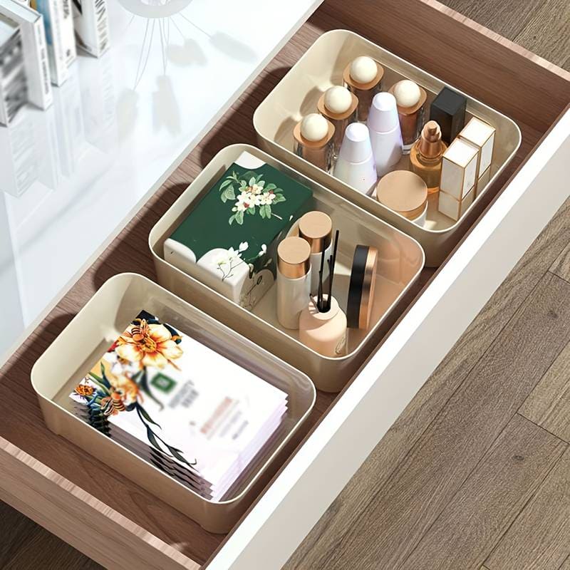 Mini Organizer Basket, Household Large Capacity Sorting Box, Multifunction Sundries Sorting Box, Plastic Toiletries Storage Basket, Home Office Organizer