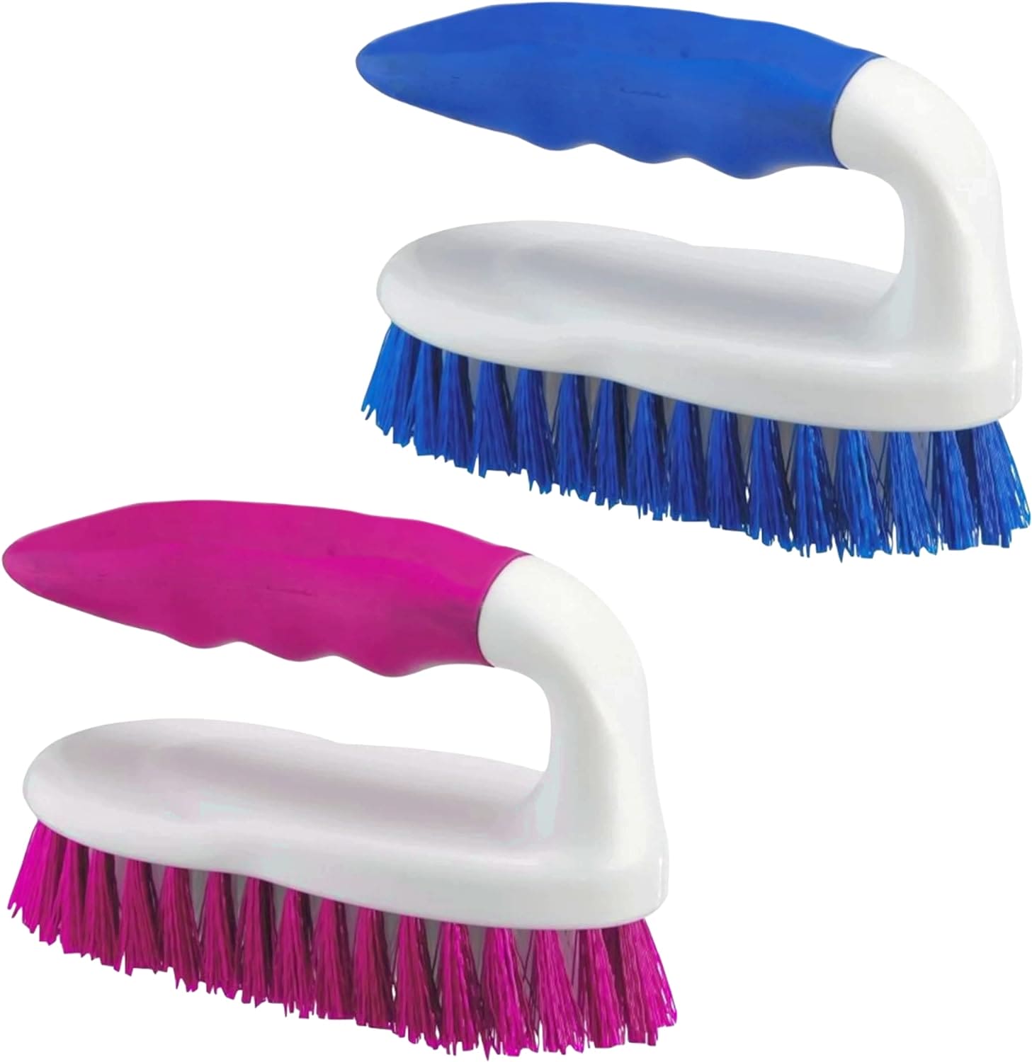 Handle Scrubbing Brush, Heavy Duty Stiff Bristles Household Cleaning Brush, Grout Cleaner Scrubber Brush, Floor & Bath Cleaning Brush for Kitchen, Bath, Multipurpose Cleaning Brush
