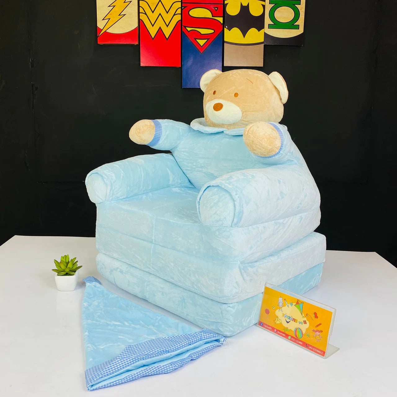 3 Layer Baby Arm Chair, Teddy Bear Sofa Come Bed For Babies, Sofa Seat For Baby