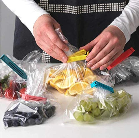 Set Of 4 Bag Sealing Clip, Portable Kitchen Storage Food Snack Seal Clips, Kitchen Storage Sealer Clamp, Plastic Storage Sealing Rod, Clamp Food Close Clip Seal Kitchen Tool, Freezer & Fridge Bag Sealing Clips, Kitchen Food Bag Clips