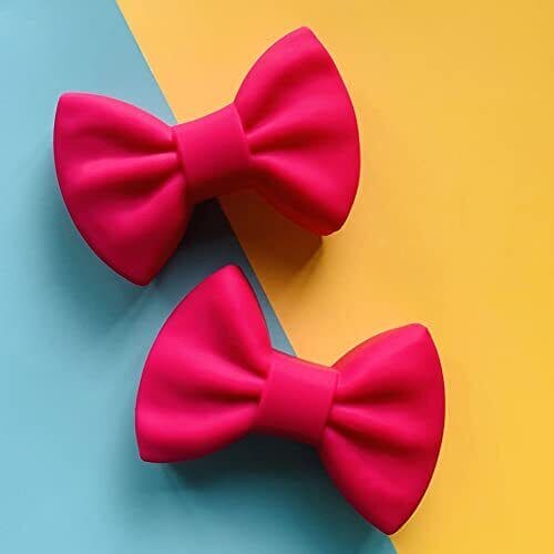 Set Of 2 Elegant Bow Tie Pot Gripper, Bowknot Handle Pot Ear Clip, Cooking Oven Glove, Mini Oven Mitt, Finger Guard Pot Holder, Bow Tie Silicone Heat Insulator Clip, Heat Insulator Finger Guard, Silicone Pinch Holder