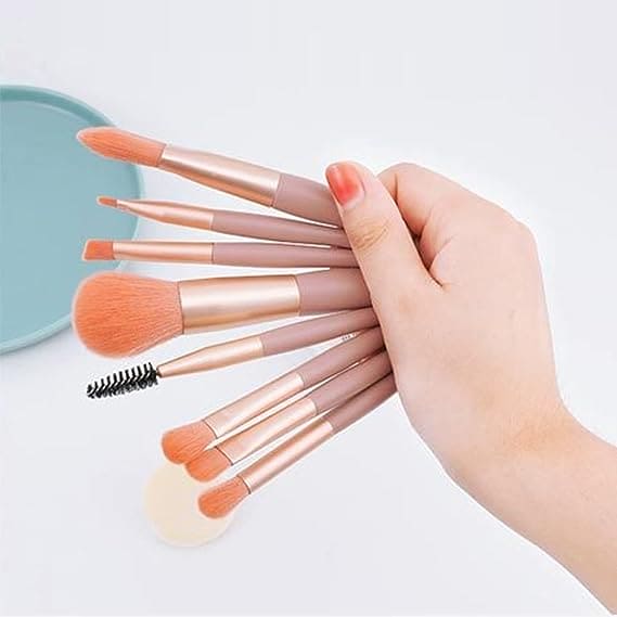 Set Of 8 Professional Makeup Brushes, Mini Travel Portable Soft Makeup Brushes, Soft Fluffy Makeup Brush Set, Foundation Blush Powder Eyeshadow Concealer Tools with Bag