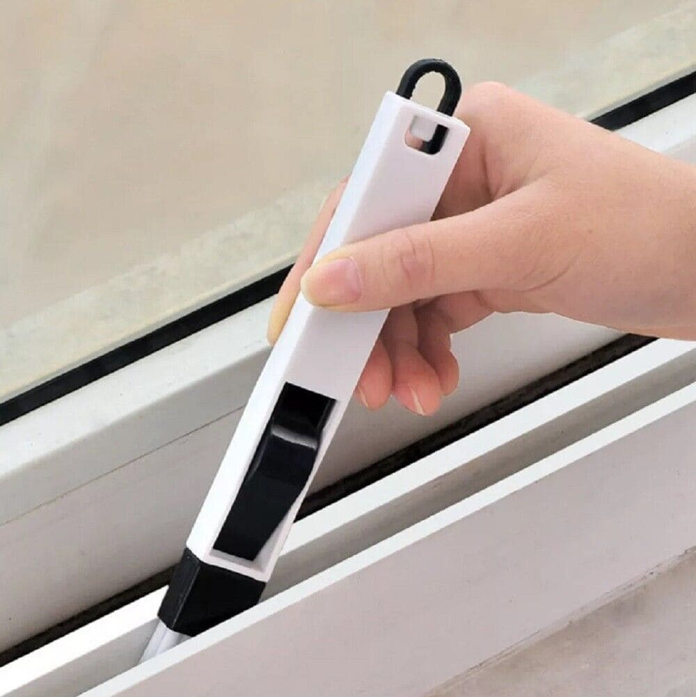 Track Cleaning Brush, 2 In 1 Groove Clean Brush, Dust Cleaning Brush With Mini Dustpan, Multipurpose keyboard Cleaning Brush, Computer Window Cleaning Brush, Nook Cranny Dust Shovel Window Cleaner, Slot Screen Keyboard Drawer Cleaning Brush