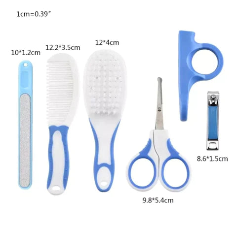 Set Of 6 Baby Grooming Kit, Portable Baby Care Kit, Nursery Kid Grooming Set, Manicure and Pedicure Accessories for New Born Babies Toddler