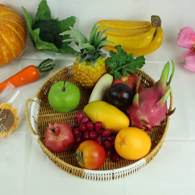 Set Of 3 Oval Rattan Basket, Double Ear Non Woven Imitation Tray, Bread Basket Fruit Basket, Creative Display Snack Storage Basket, Plastic Rattan Lace Bamboo Basket, Kitchen Dining Fruit Plate, Multipurpose Storage Basket
