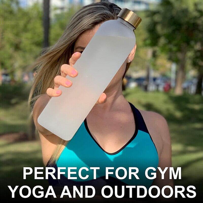 1L Time Marker Water Bottle, Motivational Water Bottle With Time Markings, Sports Water Bottle for Outdoor Activities