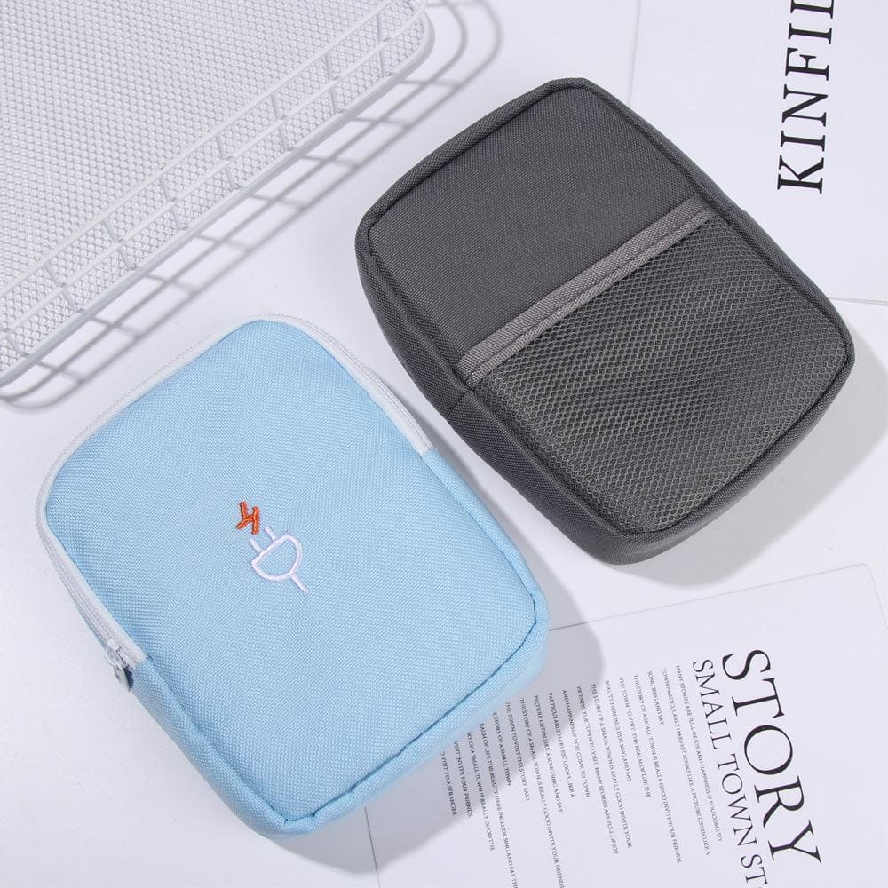Gadget Organizer Bag, Portable Power Bank Pouch, Travel Digital Electronics Storage Bag, Multipurpose Storage Carrying Case Pouch, Waterproof Travel Cord Organizer Case