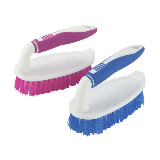 Handle Scrubbing Brush, Heavy Duty Stiff Bristles Household Cleaning Brush, Grout Cleaner Scrubber Brush, Floor & Bath Cleaning Brush for Kitchen, Bath, Multipurpose Cleaning Brush