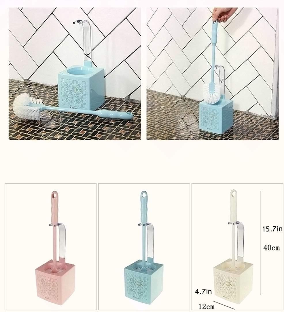 Nordic Bathroom Toilet Brush With Holder, 2 In 1 Powerful Dirt Toilet Bowl Brush, WC Toiler Cleaning Brush, Mumuso Toilet Pot Cleaner Brush, Home Bathroom WC Accessories Cleaning Supplies