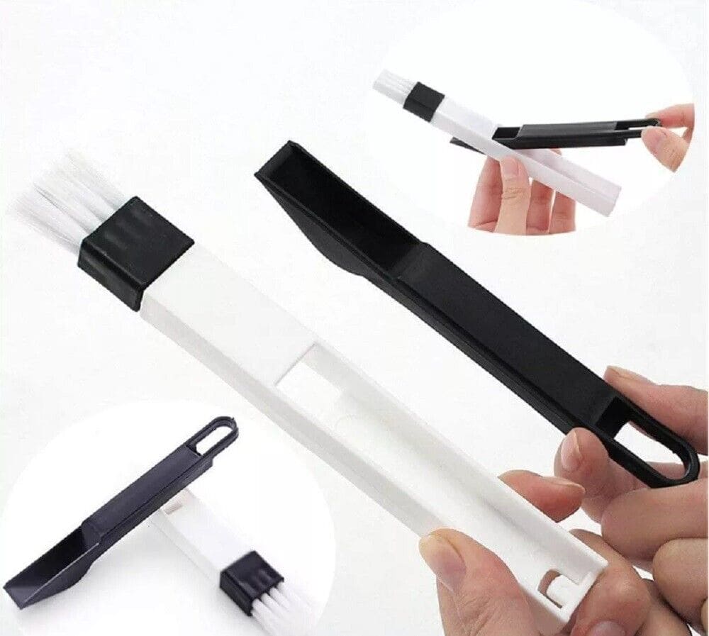 Track Cleaning Brush, 2 In 1 Groove Clean Brush, Dust Cleaning Brush With Mini Dustpan, Multipurpose keyboard Cleaning Brush, Computer Window Cleaning Brush, Nook Cranny Dust Shovel Window Cleaner, Slot Screen Keyboard Drawer Cleaning Brush