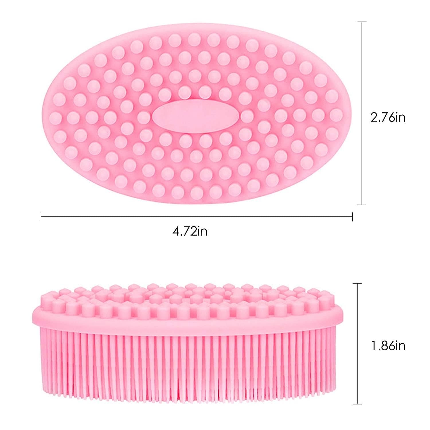 Silicon Baby Shower Brush, Soft Body Bath Wash Brush, Double-Sided Body Brush, Skin Exfoliating Loofah Brush, Shower Bath Body Brush