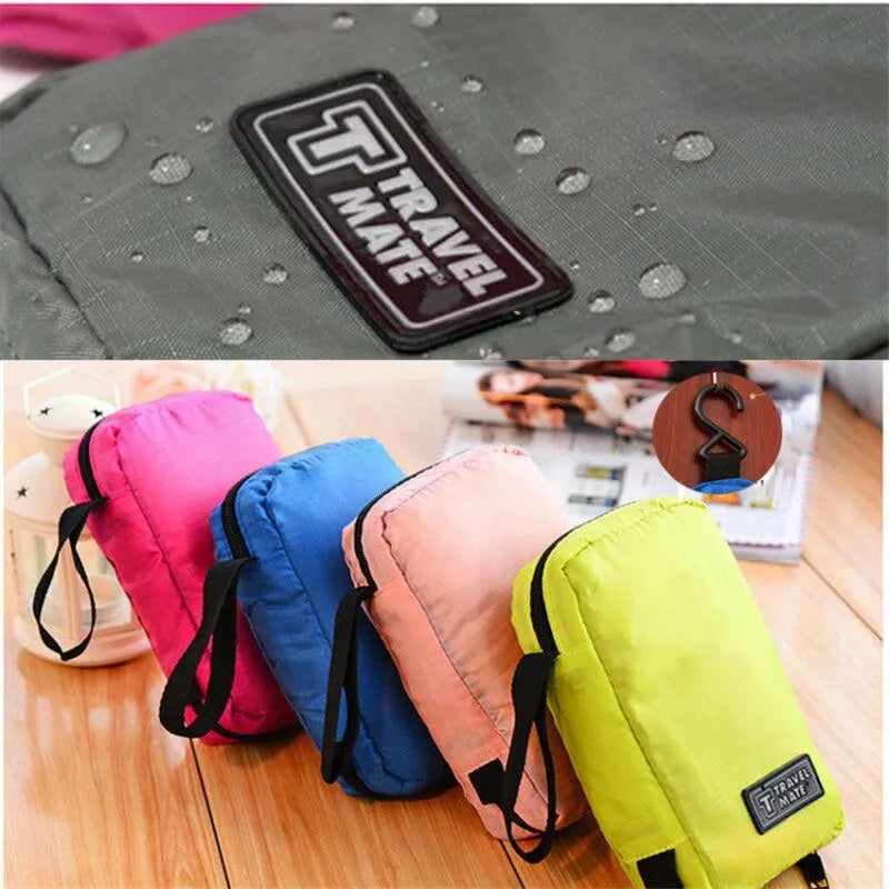 Travel Mate Bag, Unisex Camping Travel Hang Bag, Toiletry Purse Holder Organizer, Waterproof Folding Toiletry Bag, Men And Women Oxford Travel Bag, Multipurpose Hanging Wash Bag, Multifunctional Storage Bag