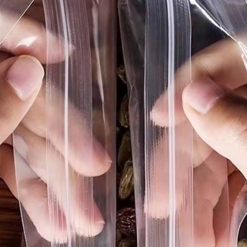 Set Of 4 Transparent Flat Bag, Reusable PEVA Food Bag, Freezer Stand Up Food Storage Bag, Kitchen Organizer Fresh Shut Bag, Multifunctional Food Preservative Storage Bag, General Use Portable Ziplock Bag