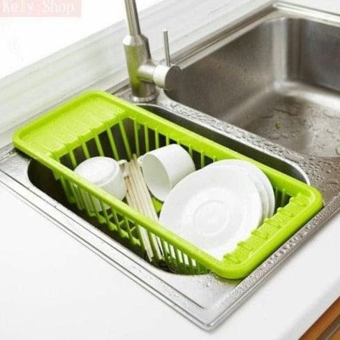 Oversized Sink Drain Basket, Perfect Sink Station Drainer, Multifunctional Sink Filter, Kitchen Colander Fruit Vegetable Washing Basket, Foldable Strainer Collapsible Drainer, Plastic Rectangular Basin Strainer