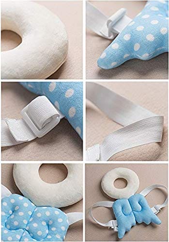 Baby Ring Pillow, Walking Backpack Cushion, Wings Bee Fall Anti Pillow, Newborn Head Back Protector, Baby Toddlers Head Safety Pad, Adjustable Infant Safety Pad for Baby, Baby Back Protection Cushion, Anti-Crash Nursing Cotton Pillow Cushion