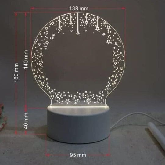 Bulb Shape Led Writing Board, 3D LED Note Night Lamp, Acrylic Dry Erase Board with Stand, 3d Creative Visualization Lamp Led, Drawing Bedroom Lamp, Luminous Message Board Night Lamp