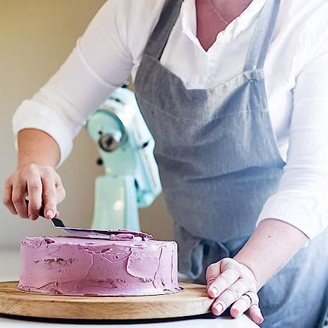 Stainless Steel Cake Icing Spatula, Professional Stainless Steel Cake Icing Spatula, Butter Cream Icing Frosting Knife, Steel Palette Knife Scraper With Wooden Handle, Offset Frosting Angled Icing Spatula, Kitchen Cake Decoration Tools